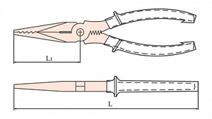 GARWIN INDUSTRIAL GSS-ZN04 Длинногубцы искробезопасные 200 мм
