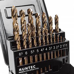 RUNTEC RT-DSCB19 Набор сверл по металлу RUNTEC 1-10 мм, HSS-Co5, 19 предметов
