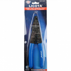 Licota TCP-10351 Клещи для зачистки проводов и обжима клемм 7 функц. 200 мм