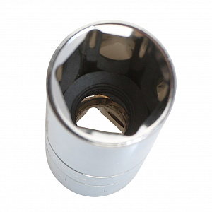 GARWIN PRO A14520-16 Головка, 1/2", 16 мм, торцевая, 6-гранная, свечная, резиновый фиксатор