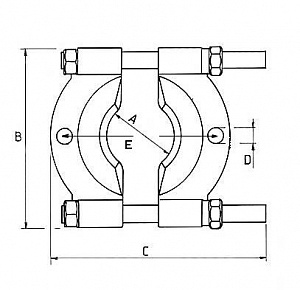 Licota ATB-1041 Съемник сегментный (сепаратор), 150-200 мм