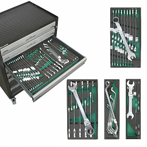 GARWIN PRO S01006-263 Тележка инструментальная 6 полок с комплектом инструмента, 263 пр., серая