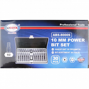 Licota ABS-80009 Набор бит H4-H12, T20-T55 S2, 30 пр.