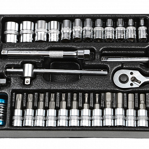 Licota ACK-384002 Набор торцевых головок 1/4" в ложементе, 51 пр.
