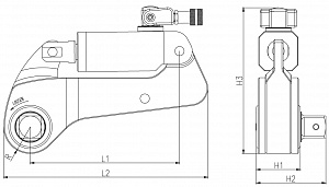 GARWIN INDUSTRIAL 540513-10 Гайковёрт гидравлический с приводным квадратом 1.1/2”; 1480-14796 Нм