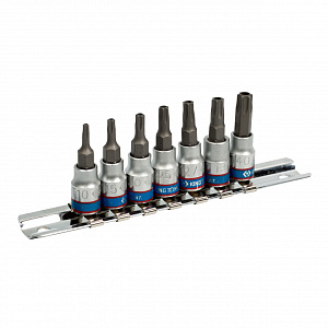 Набор торцевых насадок 1/4", Torx, Т10-Т40 мм, L = 37 мм, 7 предметов KING TONY 2107PR