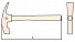 GARWIN INDUSTRIAL GSS-WD800 Молоток каменщика искробезопасный 800гр.-4004