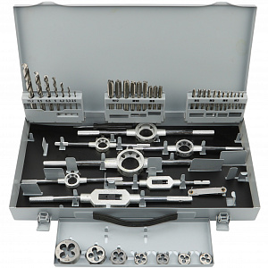 GARWIN INDUSTRIAL GM-TCS44 Набор метчиков и плашек М3 - 12, HSS, DIN352, 44 предмета