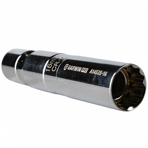 GARWIN PRO A14535-16 Головка, 3/8", 16 мм, торцевая, 12-гранная, глубокая, шарнирная, свечная