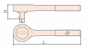 GARWIN INDUSTRIAL GSS-T02 Трещотка с переключателем искробезопасная 3/8" 200 мм