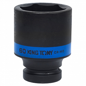 Головка торцевая ударная глубокая шестигранная 1", 60 мм KING TONY 843560M