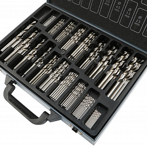 GARWIN INDUSTRIAL GM-BS155 Набор сверл 1.0-10.5, шаг 0.5, HSS-G, DIN338, 155 предметов