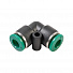 GARWIN PRO 808550-Г-6-6 Фитинг угловой цанговый 6 мм, пластм. корпус-4004