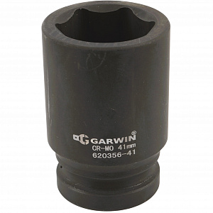 GARWIN PRO 620356-41 Головка, 1", 41 мм, торцевая, 6-гранная, ударная, глубокая