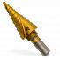 RUNTEC RT-DS4-22-10 Сверло ступенчатое RUNTEC 4-22 мм, 10 ступеней, HSS-TiN-4004