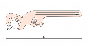 GARWIN INDUSTRIAL GSS-TKB60 Ключ трубный 45гр. искробезопасный 0-60 мм, 375 мм