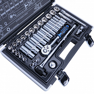 Licota ALK-0007 Набор торцевых головок 3/8" 6-ти гранных super lock 37 пр., 6-24 мм