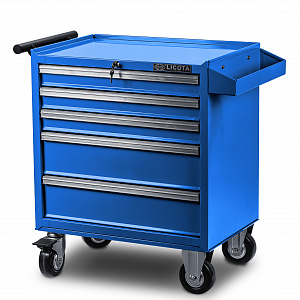Licota AWX-2602B-N-R Тележка инструментальная с карманом, 5 полок, синяя