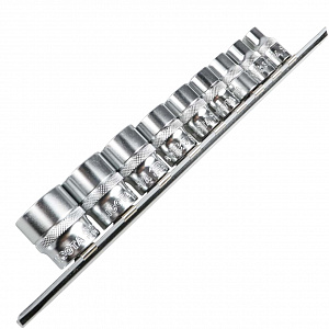 Licota TBS-22004 Набор торцевых головок 3/8" 12-ти гранных, 9 пр. на линейке, 5/16"-13/16"