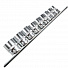 Licota TBS-22004 Набор торцевых головок 3/8" 12-ти гранных, 9 пр. на линейке, 5/16"-13/16"-4004