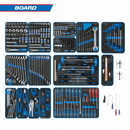 Набор инструментов "BOARD" для тележки, 15 ложементов, 325 предметов KING TONY 934-325MRVD-4008502