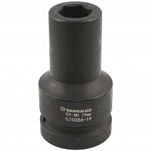GARWIN PRO 620356-19 Головка, 1", 19 мм, торцевая, 6-гранная, ударная, глубокая