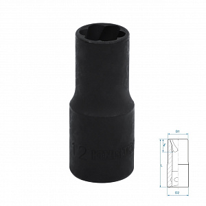 Головка для поврежденного крепежа 1/2", 12 мм KING TONY 9TD403-12M