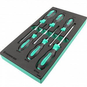 GARWIN PRO 646265 Набор отверток цельнометаллических 6 пр. в ложементе EVA