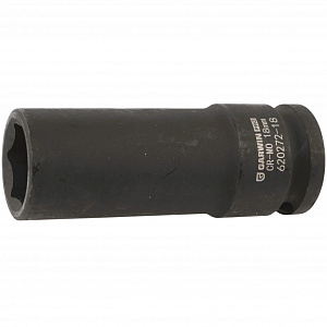 GARWIN PRO 620272-18 Головка, 1/2", 18 мм, торцевая, 6-гранная, ударная, глубокая