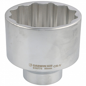 GARWIN PRO 610775-80 Головка, 1", 80 мм, торцевая, 12-гранная