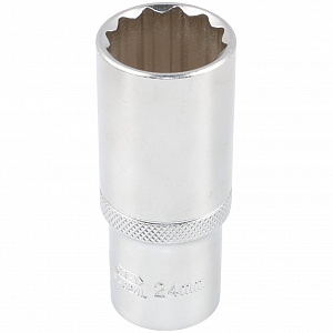 Licota F4024L Головка, 1/2", 24 мм, торцевая, 12-гранная, глубокая