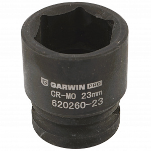 GARWIN PRO 620260-23 Головка, 1/2", 23 мм, торцевая, 6-гранная, ударная