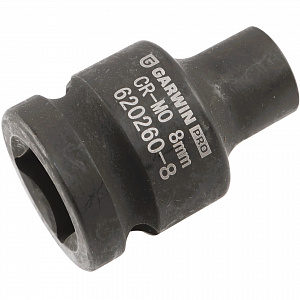 GARWIN PRO 620260-8 Головка, 1/2", 8 мм, торцевая, 6-гранная, ударная