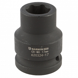 GARWIN PRO 620324-17 Головка, 3/4", 17 мм, торцевая, 6-гранная, ударная