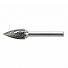 GARWIN INDUSTRIAL 900649-3*9,5*38 Борфреза параболическая с заостренным концом 3*9,5*38 мм, VHM, SC, форма G (серия 900649)-4004