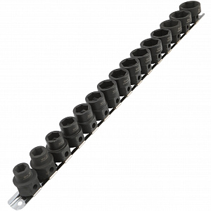 GARWIN INDUSTRIAL 626620-SET15 Набор проходных укороченных ударных головок 1/2" 15 пр. 10-24 мм, 28 мм