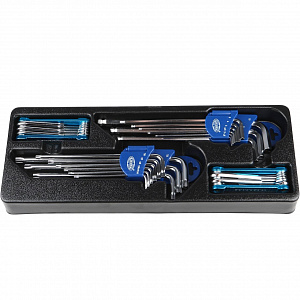 Licota ACK-384008 Набор шестигранных и Torx ключей 4 комплекта в ложементе
