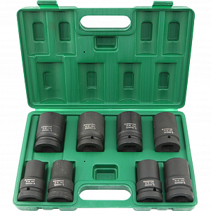 GARWIN PRO 626556-8 Набор ударных головок 1", 80 мм, 8 пр. 22-41 мм
