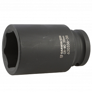 GARWIN PRO 620336-38 Головка, 3/4", 38 мм, торцевая, 6-гранная, ударная, глубокая