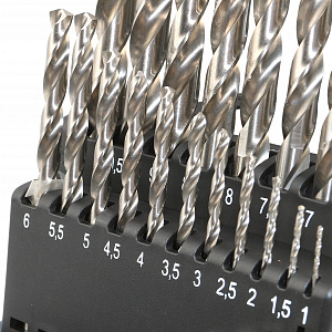 GARWIN INDUSTRIAL GM-BS19 Набор сверл 1.0-10.0 х 0,5 мм 19пр. HSS-G Spiralbohrer (Metall)