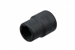 Licota ATF-5139A-14 Головка, 1/4", 14 мм, торцевая, экстрактор, ударная, для слизанного крепежа