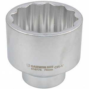 GARWIN PRO 610775-70 Головка, 1", 70 мм, торцевая, 12-гранная