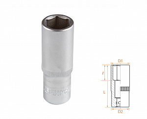 Головка торцевая глубокая шестигранная 3/8", 15 мм AFFIX AF00130015
