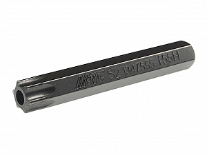 Бита TORX Т55Hх75мм 10мм удлиненная S2 JTC
