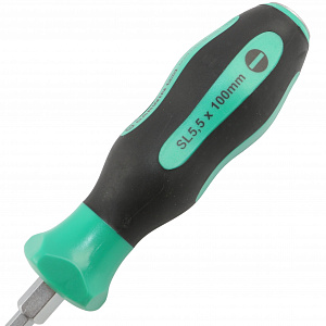 GARWIN PRO 634145-SL5,5*100 Отвертка усиленная цельнометаллическая SL5.5, 100 мм