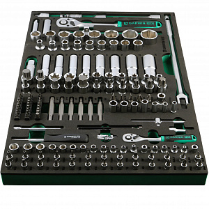 GARWIN PRO 646155 Набор инструментов 1/2" и 1/4" 155 пр. в ложементе EVA