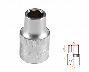 Головка торцевая стандартная шестигранная 3/8", 8 мм AFFIX AF00030008