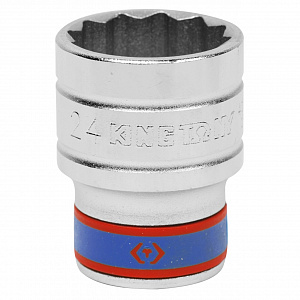 Головка торцевая стандартная двенадцатигранная 1/2", 24 мм KING TONY 433024M