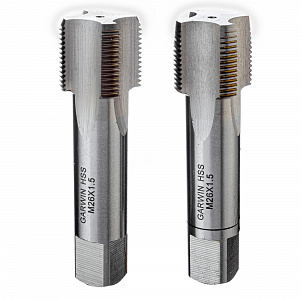 GARWIN INDUSTRIAL GM-TF260150 Метчики ручные Mf26x1.5, DIN 2181, HSS, 6H, комплект из 2 штук