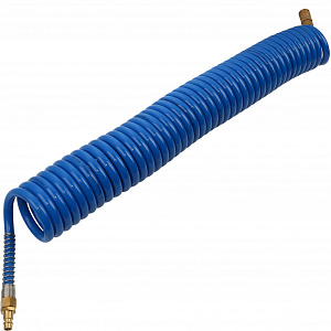GARWIN PRO 808750-0812-10 Шланг полиуретан (PU) 12*8, витой, 10 м, синий, БРС в комплекте